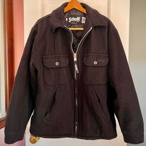 Schott NYC Black Wool Jacket USA Made